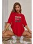 Kadın Kalp Baskılı T-Shirt Oversize Salaş 1