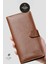 Hakiki Deri Telefon Bölmeli Unisex Cüzdan 4