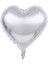 Kalp Folyo Balon Gümüş Rengi Kalp Parti Balonu 24 Inc 60 cm 1