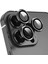Trend iPhone 15 Pro/iphone 15 Promax Kamera Camı Lens Koruyucu Halka Set - Siyah 1