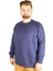 Erkek Sweatshirt Bisiklet Yaka Basic 20131 Indigo 3