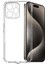 iPhone 15 Pro Şeffaf Silikon Kılıf / Kamera Yeri Koruma / Şarj Girişi Tıpalı 1