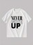 Erkek Never Give Up 'asla Pes Etme' Baskılı T-Shirt Yeni Sezon Oversize Salaş 2