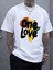 Erkek One Love Baskılı Oversize T-Shirt Salaş 1