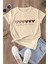Kadın Hearts Baskılı Tasarım T-Shirt Oversize Salaş 1