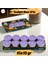 Tealight Mum 10X10 gr Dekoratif Mumu Kandil Hediyelik Fitilli Mumluk Şamdan Lila Renk Kokusuz 1