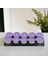 Tealight Mum 10X10 gr Dekoratif Mumu Kandil Hediyelik Fitilli Mumluk Şamdan Lila Renk Kokusuz 2
