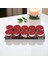 Tealight Mum 10X10 gr Dekoratif Mumu Kandil Hediyelik Fitilli Mumluk Şamdan Kırmızı Renk Kokusuz 4