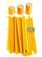 (50 Adet) Balmumu Mum ve (3 Adet) Özel Dizayn Ahşap Silindir Mumluk Dilek Mumu Doğal Petek Mum Beeswax Candle Sarı 2