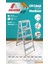 Elmas Serisi - 7+7 Basamaklı Çift Çıkışlı Galvanizli Profil Merdiven (Ev, Bahçe, İşyeri İçin Uygun) 7