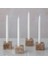 Trrten Mermer Şamdan Mumluk 4lü Set Silver 3