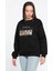 Kadın Bisiklet Yaka Üç Iplik Şardonlu Sweatshirt 2