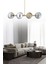 Luxury Modern Tasarım Eskitme 4'lü Füme Glop Camlı Avize 1