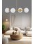 Luxury Modern Tasarım Eskitme 4'lü Beyaz Glop Camlı Avize 1