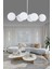 Luxury Modern Tasarım Beyaz 6'li Beyaz Glop Camlı Avize 1