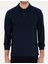 Erkek Lacivert Slim Fit Kıvrılmaz Yaka Sweatshirt 50307408-VR033 6