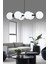 Luxury Modern Tasarım Siyah 6'li Beyaz Glop Camlı Avize 1