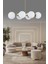 Luxury Modern Tasarım Eskitme 6'li Beyaz Glop Camlı Avize 1