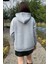 Kadın Taşlı Kapüşonlu Şardonlu Sweatshirt 4