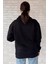 Kadın Polo Yaka Baskılı Şardonlu Sweatshirt 4