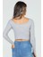 Kadın Kare Yaka Kaşkorse Crop Body Bluz 8