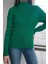 Kadın Yarım Balıkçı Desenli Likralı Triko Bluz P-00001359 4