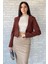 Kadın Sacak Taşlı Slim Fit Crop Blazer Ceket P-00002147 1