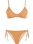 Dokulu Camel Pensli Üçgen Bikini Takım 1