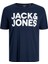 Jack Jones Erkek Jjecrop Logo Bisiklet Yaka Lacivert Tişört 12158505 1