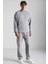 SANTIAGOS Erkek Pamuk-Polyester Koyu Gri Sweatshirt 4