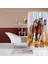 Banyo Paspas ve Tek Kanat Duş Perdesi 1X180X200 Set Banyo Halısı Horses 1