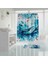 Banyo Paspas ve Tek Kanat Duş Perdesi 1X180X200 Set Banyo Halısı Whale 2