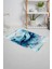 Banyo Paspas ve Tek Kanat Duş Perdesi 1X180X200 Set Banyo Halısı Whale 4