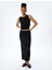 Dokulu Slim Fit Bisiklet Yaka Kolsuz Bluz 1