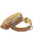 Lüks Deri Köpek Boyun Tasması 2X26-32 cm Sarı Kahverengi Small 4