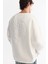 Erkek Ekru Bisiklet Yaka Elastan Oversize Fit Sweatshirt A42Y1248 2
