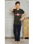 Kısa Kol Tişört , Uzun Pantolon Baskılı Erkek Çocuk Pijama M00673 1