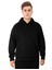 Siyah Erkek Hoodie, Kanguru Cepli, Kapüşonlu, 3 Iplik Kumaş 1
