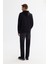 Erkek Siyah Kapüşonlu Pamuklu Baskılı Elastan Regular Fit Sweatshirt A42Y1321 10