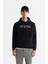Erkek Siyah Kapüşonlu 3 Iplik Şardonlu Baskılı Sweatshirt A42y1303 1