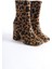 Tilla Leopar Fermuarlı Kadın Bootie 1