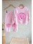 Teddy Bear Peluş Nakış Kız Çocuk takım - Pembe 4