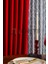 Kullanıma Hazır Kırmızı Rengi Pilesiz Ekstraforlu Düz Dikim Fon Perde Tek Kanat 12477 1