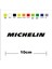 Michelin Sponsor Marka Tek Renk Sticker Etiket 1