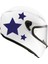 Tek Renk Üçlü Yıldız (Triple Star Helmet Stickers) Kask Sticker Etiket Modeli 3 1