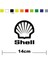 Shell Sponsor Marka Tek Renk Sticker Etiket 1