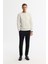 Erkek Ekru Bisiklet Yaka Baskılı Elastan Sweatshirt A42y1279 5