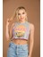 Gri Baskılı Spor Kolsuz Crop 1