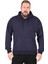 Lacivert Erkek Hoodie, Kanguru Cepli, Kapüşonlu, 3 Iplik Kumaş 1