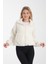 Dik Yaka Lastik Detaylı Çift Cepli Peluş Ceket 5